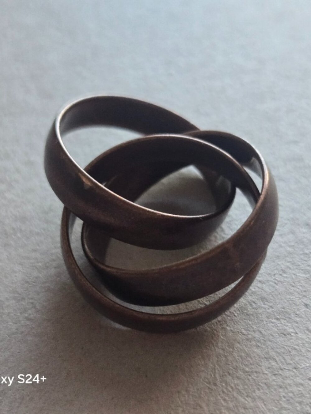 Copper Triple Interlocking Rolling Ring